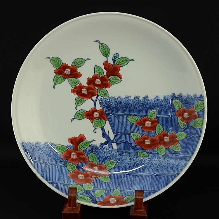 十三代　今泉今右衛門　皿　人間国宝