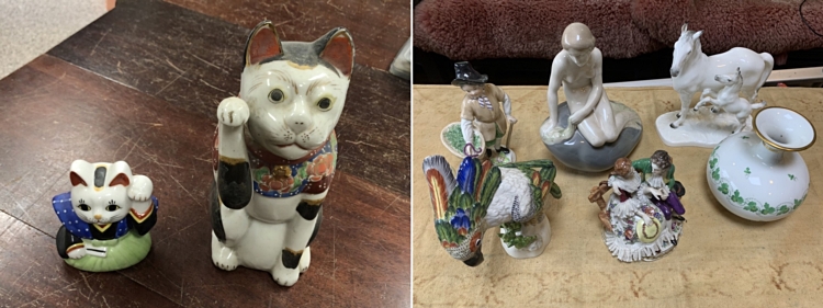 置物　陶器　招き猫