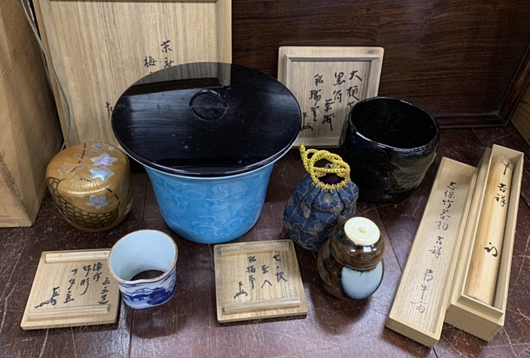 茶道具買取　茶碗　蓋置　茶入 広島市安芸区
