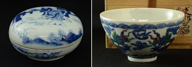 中国古陶磁器盒子　鉢　買取 広島市安芸区